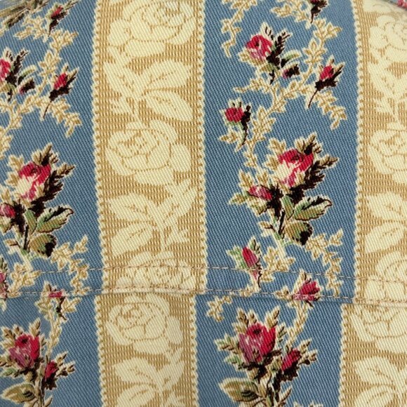 Denim & Co Vintage Striped Floral Denim Jean Jacket (M) - Picture 12 of 15